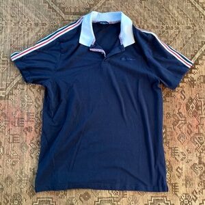 Ben Sherman Taped Ringer Polo Navy Blue Men's L